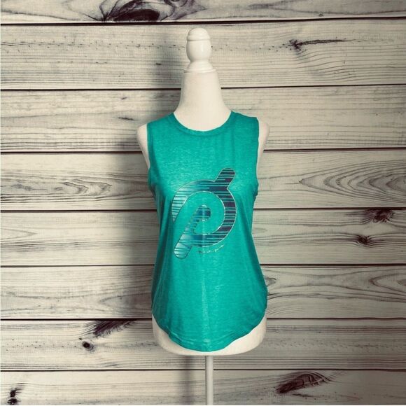 Spiritual Gangster Peloton Green Lightweight Active Muscle Tank - Picture 3 of 10